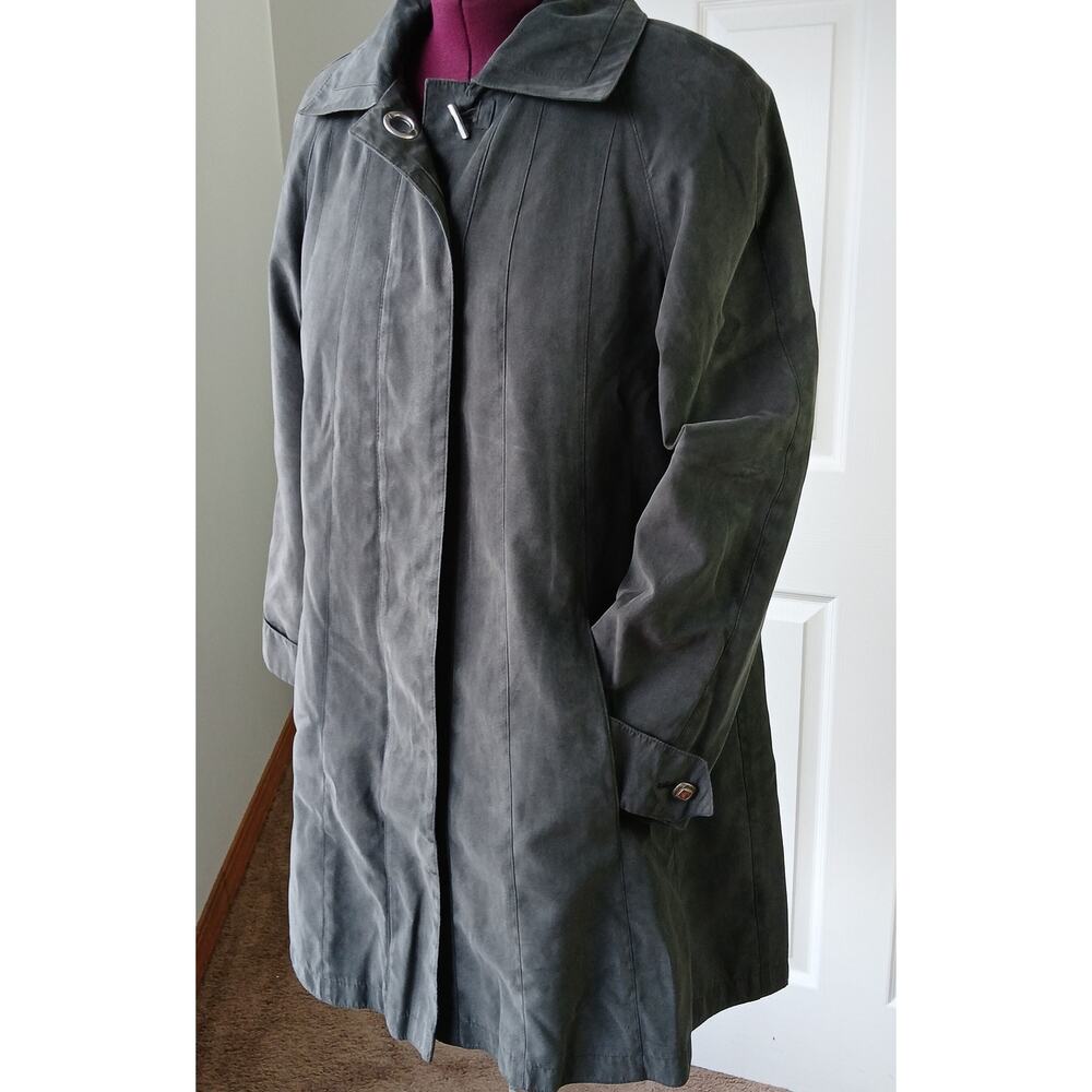 Fleet Street Flared Overcoat sz 6 removable liner hidden buttons vintage jacket